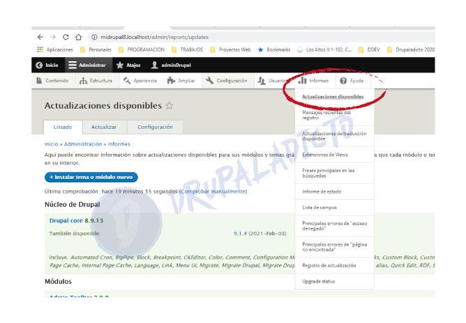 Upgrade Status Drupal | www.drupaladicto.com - Consultor especializado en drupal y symfony