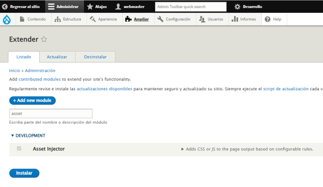 Asset Injector módule | www.drupaladicto.com - Consultor especializado en Drupal y Symfony
