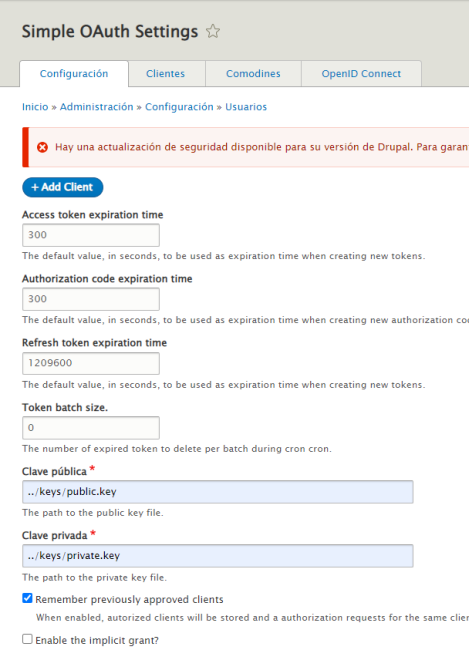 Simple OAuth Drupal | www.drupaladicto.com - Consultor especializado en drupal y symfony Simple OAuth Drupal | www.drupaladicto.com - Consultor especializado en drupal y symfony