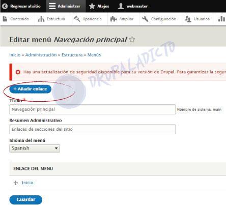 Menús Drupal | www.drupaladicto.com - Consultor especializado en drupal y symfony Menús Drupal | www.drupaladicto.com - Consultor especializado en drupal y symfony