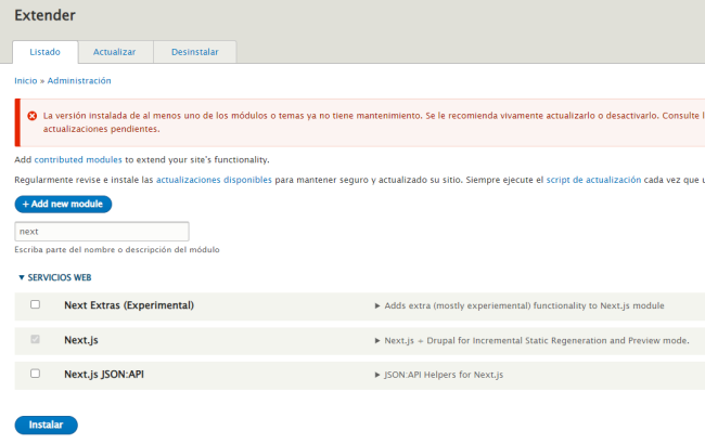 Nextjs Drupal Module | www.drupaladicto.com - Consultor especializado en drupal y symfony Nextjs Drupal Module | www.drupaladicto.com - Consultor especializado en drupal y symfony