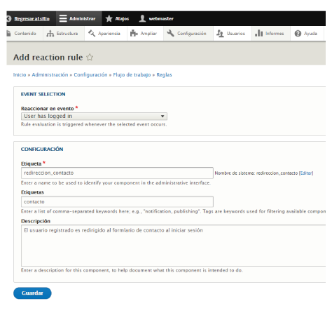 Rules Drupal Module | www.drupaladicto.com - Consultor especializado en drupal y symfony